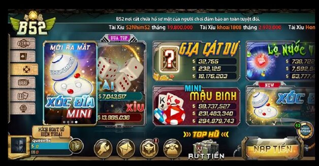 Kho game giải trí đổi thưởng đỉnh cao tại B52 Club